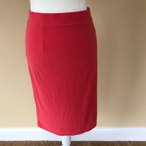 BEAUTIFUL SOLID CORAL PENCIL SKIRT Victoria Small